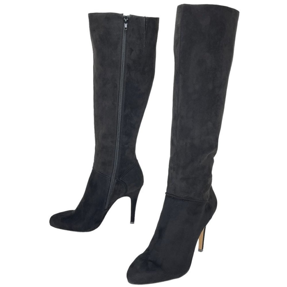 International Concepts Taisa Black Microsuede Knee High Womens Boots Size 9M - Picture 8 of 10